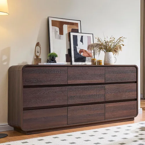 Vista 14 de Standifurno Cómoda de 29.5'' de Ancho para Clóset, Cajones Negros con Diseño Curvo, Cajonera con 5 Cajones, Cajón Vertical con Amplio