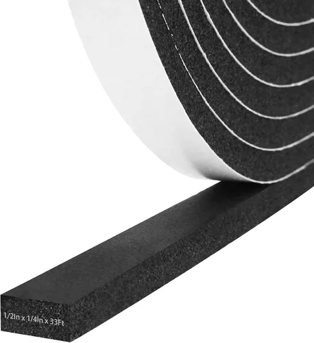 Vista 11 de Cinta aislante de espuma autoadhesiva Storystore, resistente a la intemperie de 1 x 1/8 x 16,5 pies para puertas y ventanas, sello de puerta a