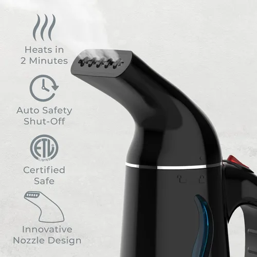 Vista 3 de PureSteam vaporizador de tela portátil. Diseño perfecto para el hogar y viajes