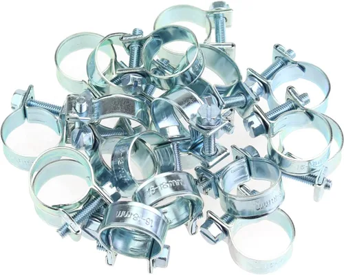 Vista 10 de HELIFOUNER 20 piezas de abrazaderas de manguera de inyección de combustible estilo mini de 7-9mm, abrazaderas ajustables de tubo de clip de manguera