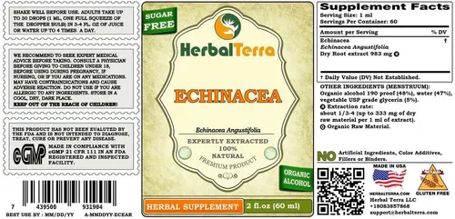 Vista 2 de Tintura de equinácea (Echinacea Angustifolia), extracto líquido de raíz seca, 2 onzas