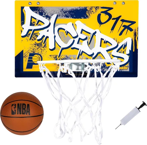 Vista 17 de Franklin Sports NBA Team Over the Door Aros de Baloncesto - Mini Aro de Baloncesto Interior para Niños + Juego de Pelota - Mini Aros para Fanáticos