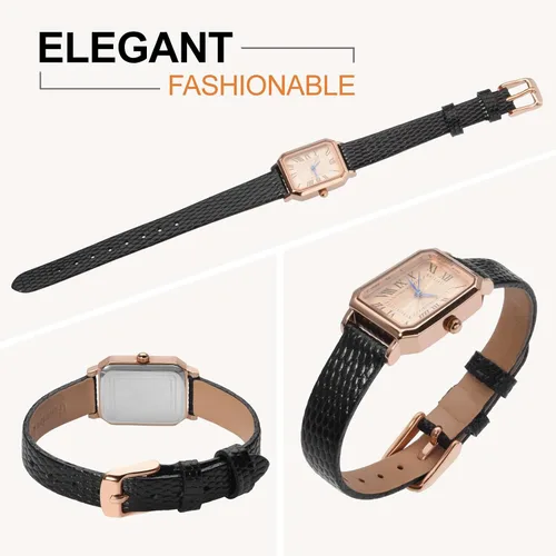 Vista 8 de ANNEFIT Correa de reloj de cuero para mujer, 0.394 in, 0.472 in, 0.512 in, 0.551 in, 0.591 in, 0.630 in, 0.709 in, 0.787 in, correa de repuesto