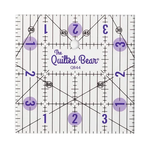 Vista 18 de The Quilted Bear Reglas de Acolchado - Regla Acrílica Transparente Antideslizante para Acolchado, Patchwork y Costura con Líneas Negras Claras