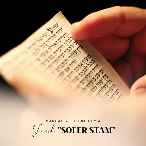 Vista 3 de SURI Pergamino de mezuzah Kosher para puerta, 3 pulgadas manuscrito Klaf por Certified Sofer Stam, fabricado en Israel, se adapta a funda de mezuzá