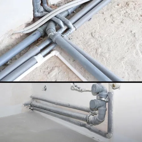 Vista 7 de 4 tubos de PVC de 1-1/2 pulgadas de largo, tubo rígido de PVC Sch40 de 17 pulgadas de largo, tubos redondos de tubería para instalación de cableado