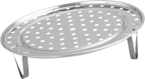Vista 8 de Steamer Rack, Stainless Steel Removable Legs Steaming Rack, Multifunction Steam Tray Stand for Steamer Cookware Instant Pressure Cooker (18cm)