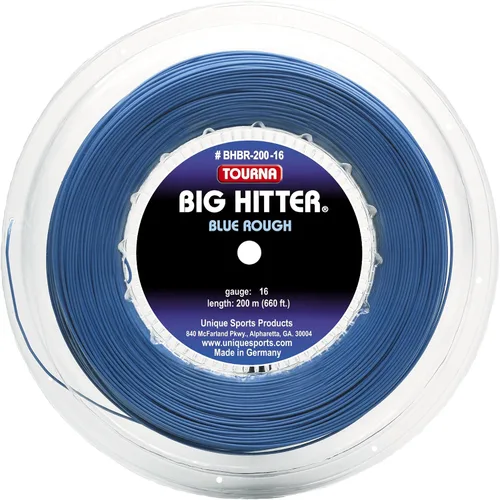 Vista 4 de Tourna Big Hitter - Cuerda de tenis de poliéster con giro máximo, color azul