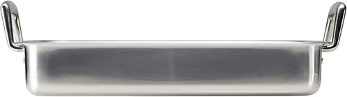 Vista 2 de Tramontina Bandeja para Asar de Acero Inoxidable de 13.5 Pulgadas con Rejilla, Asador de Pavo para Horno, Apto para Lavavajillas, Hecho en Brasil