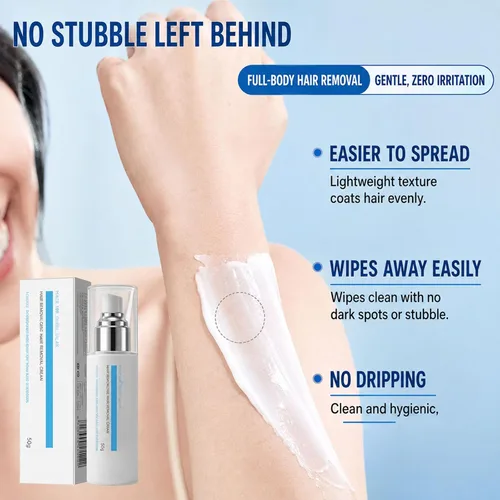 Vista 5 de Crema de depilación enfriadora con hielo para pieles sensibles, 3.53 oz