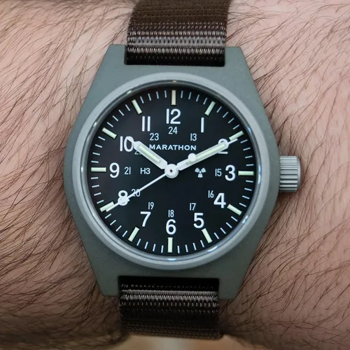 Vista 2 de MARATHON Correa de reloj de nailon balístico, grado militar con acero inoxidable, hebilla no magnética
