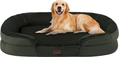 Vista 15 de Dwanton - Cama ortopédica para perros medianos con espuma de gel de memoria, sofá impermeable para perros, cama lavable para mascotas con cojín