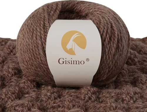 Vista 33 de 100% lana de merino para tejer, 3 capas de lana lujosa y suave para tejer a mano y ganchillo (ámbar, 1 bola)