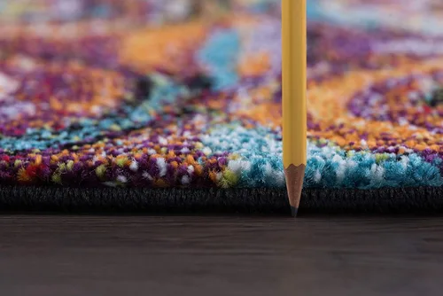 Vista 3 de Tayse Kadin - Alfombra con diseño de círculos, Polipropileno