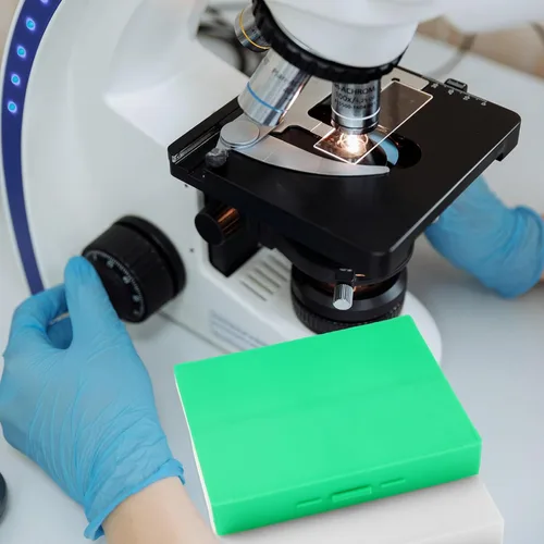 Vista 7 de Cajas de diapositivas de microscopio biológico 3 unids Organizadores de diapositivas de microscopio científico Cajas
