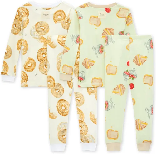 Vista 2 de Burt's Bees Baby Boys' Pajamas, Tee and Pant 2-Piece PJ Set, 100% Organic Cotton