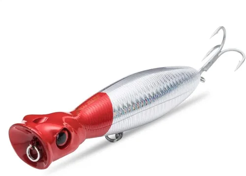 Vista 12 de KINGDOM 5 Colores Big Splash Long Casting Popper Pesca Señuelos 9.5/16/1.27 oz Flotante Agua Pesca Plugs 80/100/5.118 in Ruido Mejorado 3D Simulado