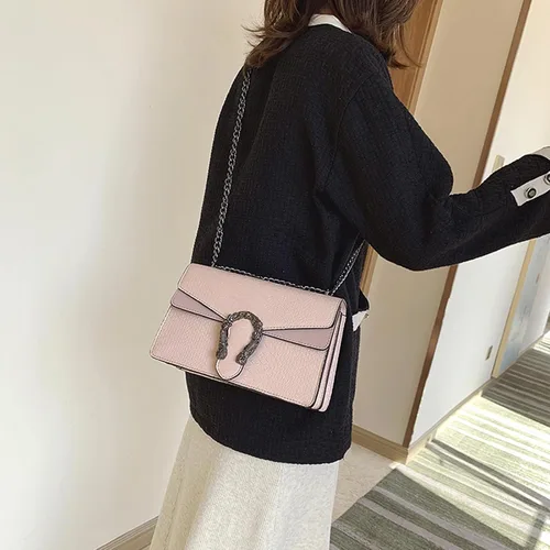 Vista 2 de HELFNE Bolsos de noche y embragues para mujer, bolsos cruzados de moda con cadena, bolsos de mano, lindos bolsos veganos y bolso de hombro