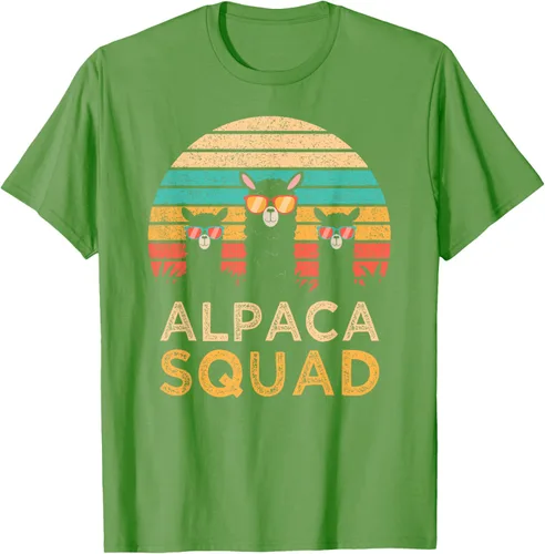 Vista 21 de Divertidas gafas de sol de escuadrón de alpaca Cool Alpacas Vintage Gift T-Shirt, Negro, S
