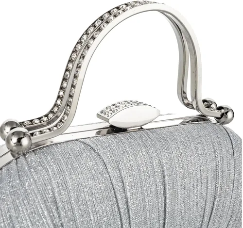 Vista 6 de YYW Bolso de noche para mujer, embrague de boda con cadena y bolsos de noche