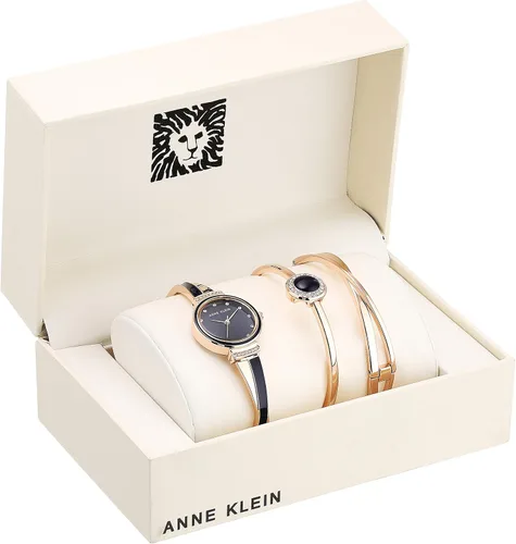 Vista 2 de Anne Klein - Juego de reloj y pulsera de mujer con detalles de cristal de primera calidad