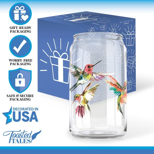 Vista 6 de Toasted Tales - Lata de cerveza de colibríes Regalo para los amantes de los pájaros Divertido regalo de fiesta de broma para fiestas de cerveza