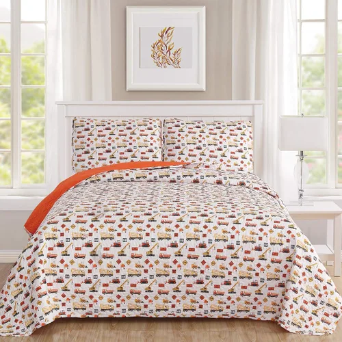 Vista 2 de Sweet Home Collection Juego de edredón de 3 piezas para niños, divertido, colorido y cómodo, para niños y niñas, ropa de cama suave hipoalergénica