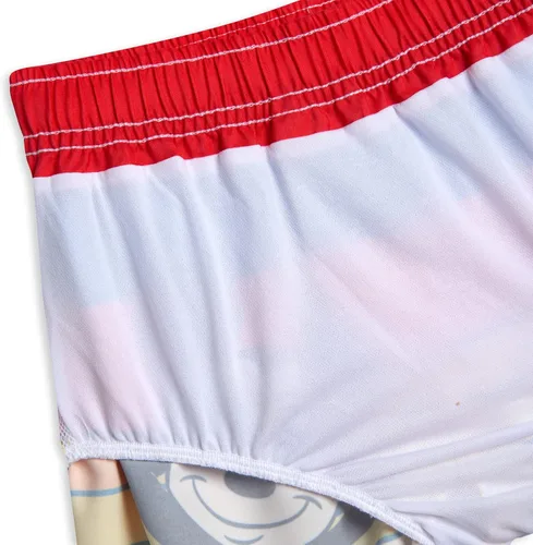 Vista 5 de Disney Conjunto de traje de baño y camiseta de Mickey Mouse para niños pequeños, Azul-Blanco