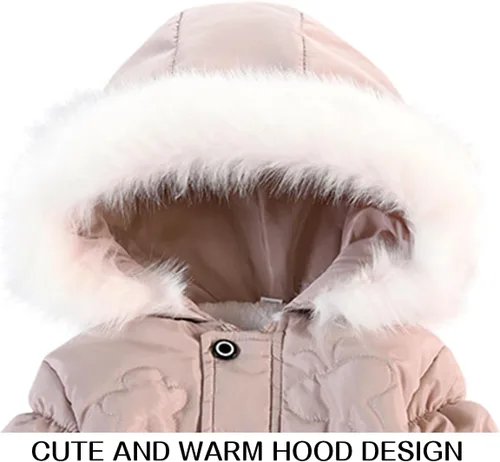 Vista 3 de Toddler Fleece Jackets Winter outerwear Coat For Baby Girl Sweater Clothes
