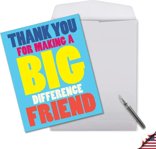 Vista 6 de NobleWorks - Tarjeta de felicitación de agradecimiento humorística jumbo de nosotros de 8.5 x 11 pulgadas con sobre (paquete de 1) gran gran