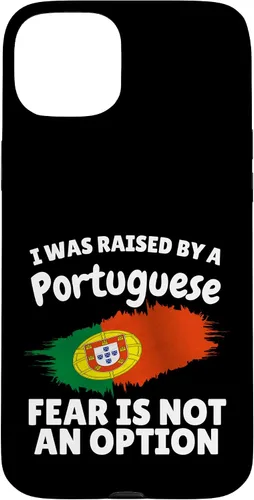 Vista 9 de I was Raised by a Portuguese Portugal Flag Gift Son Daughter Case for iPhone 16