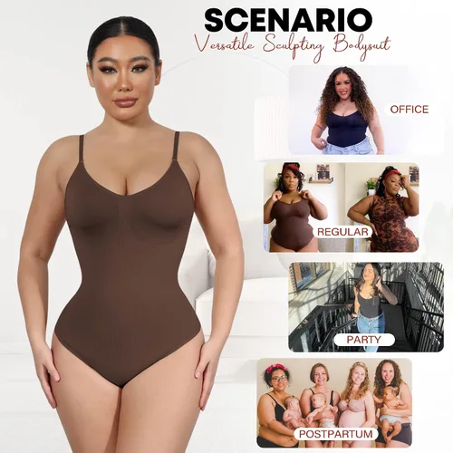 Vista 6 de Body sin costuras para mujer con control de abdomen, moldeador de cuerpo, tanga moldeadora