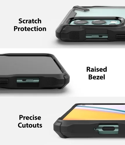Vista 5 de Ringke Fusion-X - Funda compatible con OnePlus Nord 2 5G, parte trasera de policarbonato duro transparente, a prueba de golpes, resistente, marco