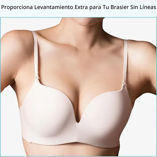 Vista 5 de Almohadillas de brasier para reforzar el pecho, copa de traje de baño push Beige