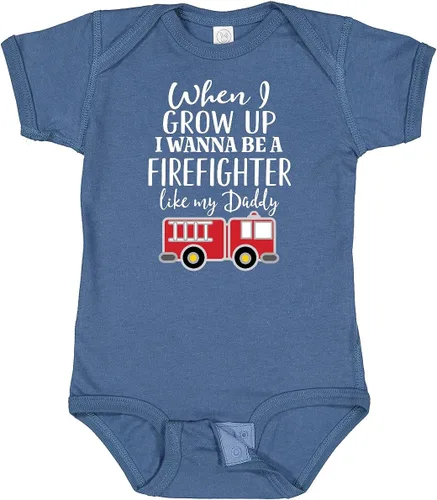 Vista 34 de inktastic Body de bebé Future Firefighter Like Daddy