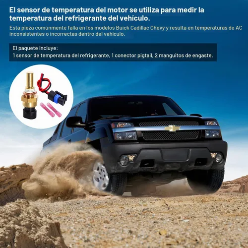 Vista 6 de 213-4514 213-4333 19236568 Sensor de temperatura del refrigerante del motor con conector de cable para Buick Lacrosse Chevy Impala Express Silverado