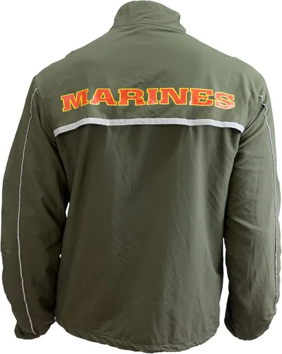Vista 3 de GI NB US USMC - Chaqueta de entrenamiento físico para hombre absorbe la humedad ligera resistente al agua verde oliva fabricada en Estados Unidos