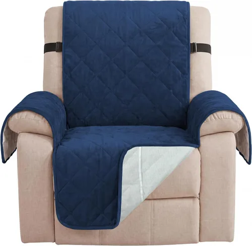 Vista 73 de H.VERSAILTEX Funda reversible para silla, protector de muebles antideslizante, resistente al agua, con correas elásticas de 2 pulgadas