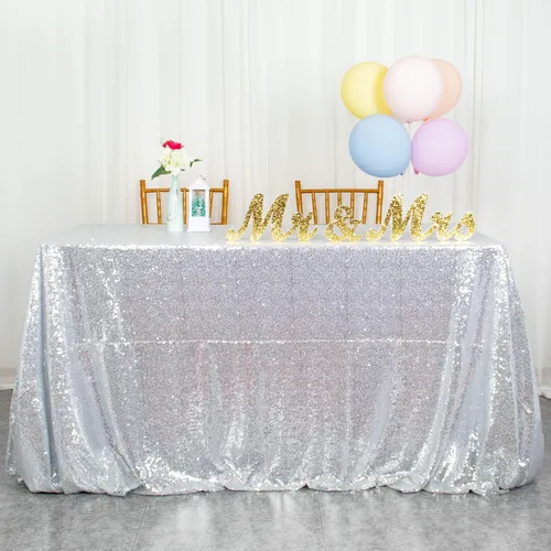 Vista 46 de ShiDianYi Mantel redondo de lentejuelas azul bebé de 72 pulgadas, mantel de lentejuelas con purpurina para pastel de postre con purpurina, mantel