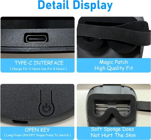 Vista 6 de Depointer Life Máscara LED con detección de gestos, máscara transformadora unisex con luz LED para disfraz, cosplay, fiesta, mascarada