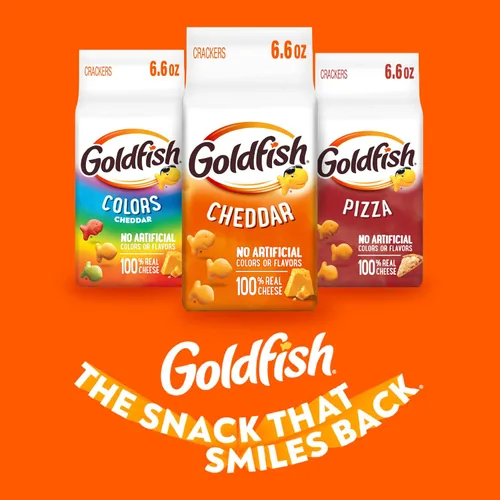 Vista 8 de Goldfish Galletas de queso cheddar, galletas horneadas, bolsa de 6.6 onzas (paquete de 2)