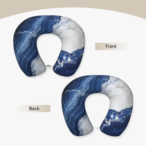 Vista 3 de Ergonomic Memory Foam Neck Support Travel Airplane Pillow Pattern (1553)