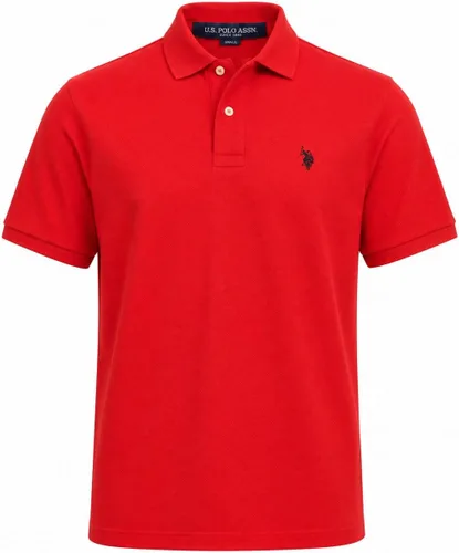 Vista 16 de Polo de piqué de algodón sólido para hombre con pequeño Pony Gris jaspeado