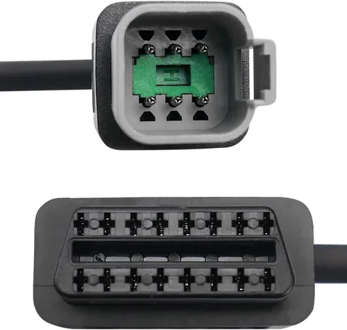 Vista 4 de Adaptador de cable de diagnóstico OBD de la motocicleta 6Pin a 16Pin cabido para BRP Moto CAN OBD2 OBDII Herramienta de diagnóstico, ATV UTV