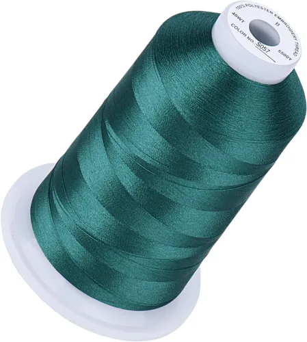 Vista 14 de Simthread 5500 yardas de hilo de bordar, 5000M de alto rendimiento 40WT 100% hilo de poliéster – 170+ colores vívidos, clasificado de alta velocidad