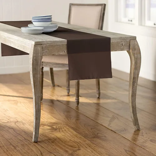 Vista 25 de LA Linen™ mantel de popelina de poliéster de 14 por 108 pulgadas Blanco P