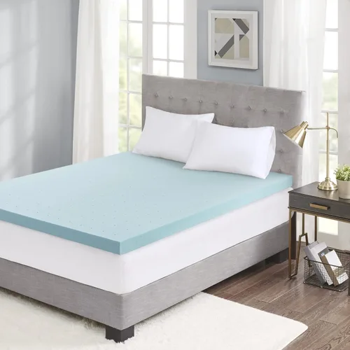 Vista 9 de Sleep Philosophy - Protector de colchón de espuma viscoelástica con gel, apto para todas las estaciones, lujoso e hipoalergénico