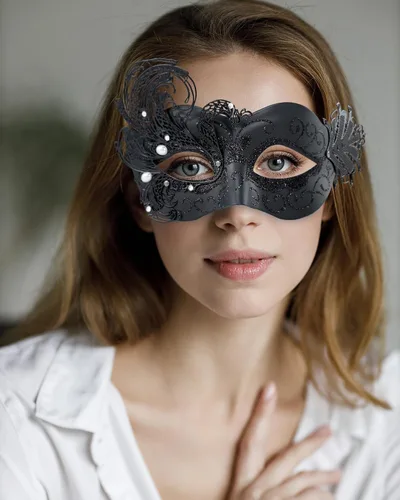 Vista 6 de MYSEUNI 2024 New Masquerade Mask for Women Peacock - Butterfly Metal Venetian Mask for Mardi Gras, Costume Party, Carnival