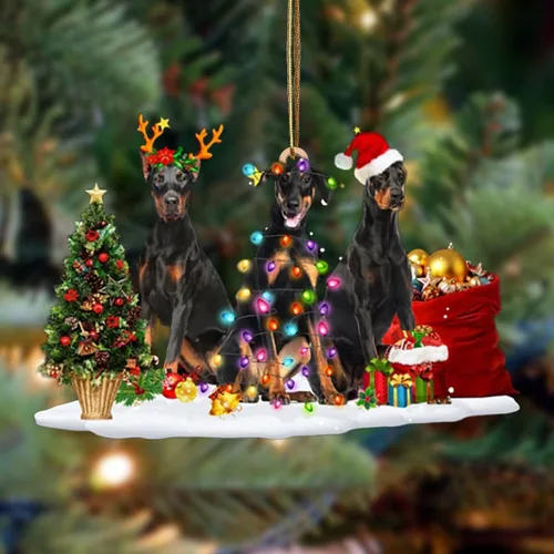 Vista 113 de Nazenti Adorno de Navidad personalizado con amigos Affenpinscher – Adorno de perro personalizado para amantes de las mascotas, acrílico plano