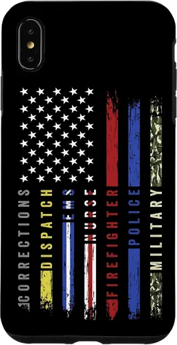 Vista 11 de First Responder Hero Flag Nurse EMS Police Fire Brigade - Carcasa militar para iPhone 17